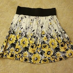 Yellow floral skirt